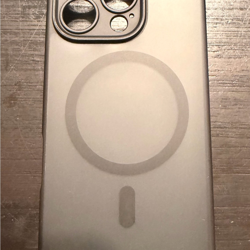 Matte gray and black IPhone 13 Pro Case with MagSafe